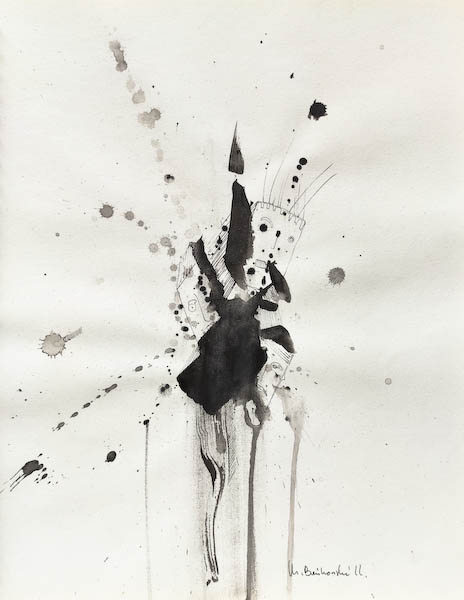 Drawing-ink-on-paper-Blot, 2022 Małgorzata Bańkowska. Surreal artist.
