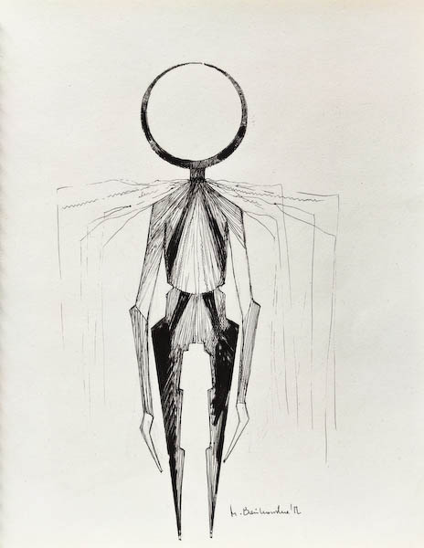 Drawing-ink-on-paper-O.Sets, 2022 Małgorzata Bańkowska. Surreal artist.