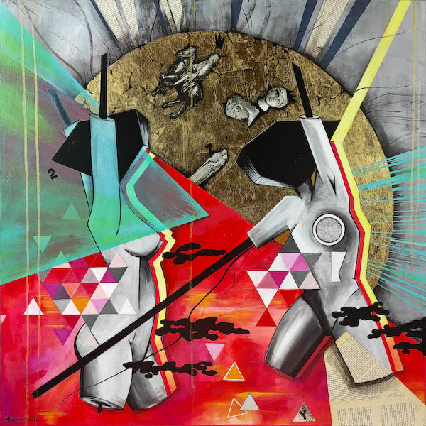 Round, 2022 Małgorzata Bańkowska painting acrylic on hardboard obraz akryl na płótnie pop art polska sztuka malarstwo polskie polish artist