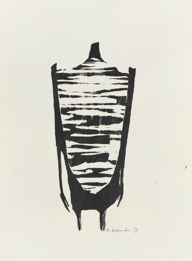 Read Me 2023, Małgorzata Bańkowska mono stereo rysunek tuszem na papierze ink artwork ink drawing on paper dystopian art surrealizm sztuka dystopijna