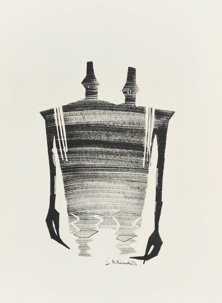 Swamp 2023, Małgorzata Bańkowska mono stereo rysunek tuszem na papierze ink artwork ink drawing on paper dystopian art surrealizm sztuka dystopijna