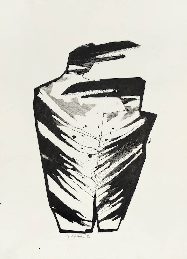 Foundation 2024, Małgorzata Bańkowska mono stereo ink on paper fineart artcollector dystopian surrealism