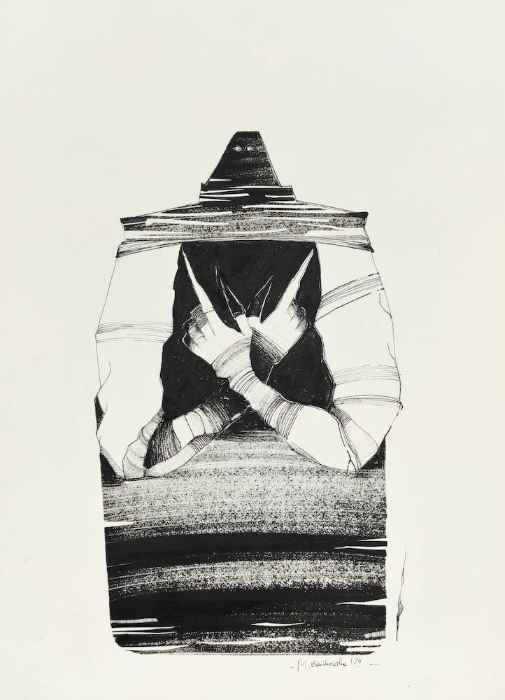 Buka 2024, Małgorzata Bańkowska mono stereo ink on paper fineart artcollector dystopian surrealism