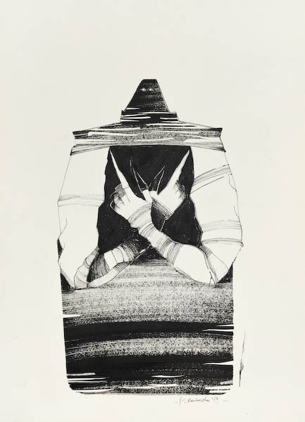 Buka 2024, Małgorzata Bańkowska mono stereo ink on paper fineart artcollector dystopian surrealism