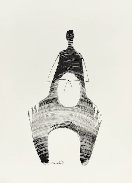 Loss 2024, Małgorzata Bańkowska mono stereo ink on paper fineart artcollector dystopian surrealism